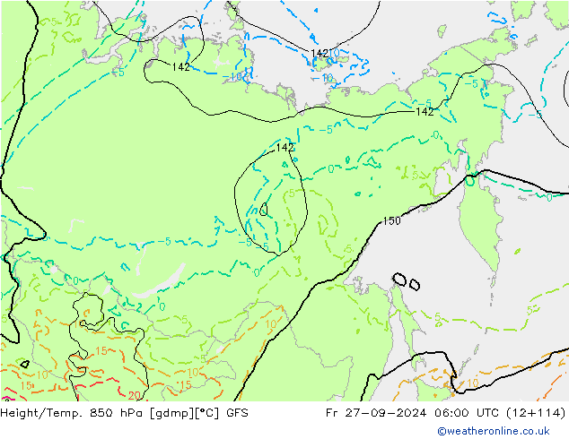 GFS: ven 27.09.2024 06 UTC