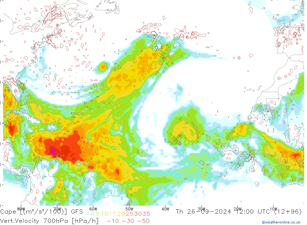 Cape GFS Qui 26.09.2024 12 UTC