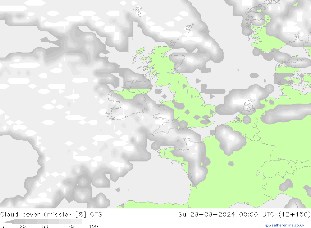 oblačnosti uprostřed GFS Ne 29.09.2024 00 UTC