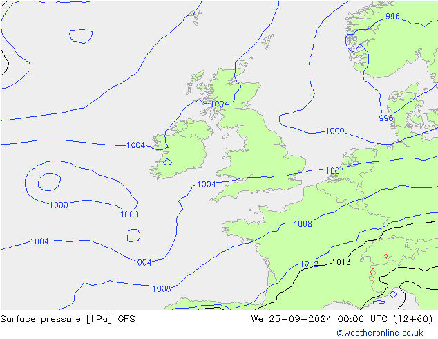 GFS: We 25.09.2024 00 UTC