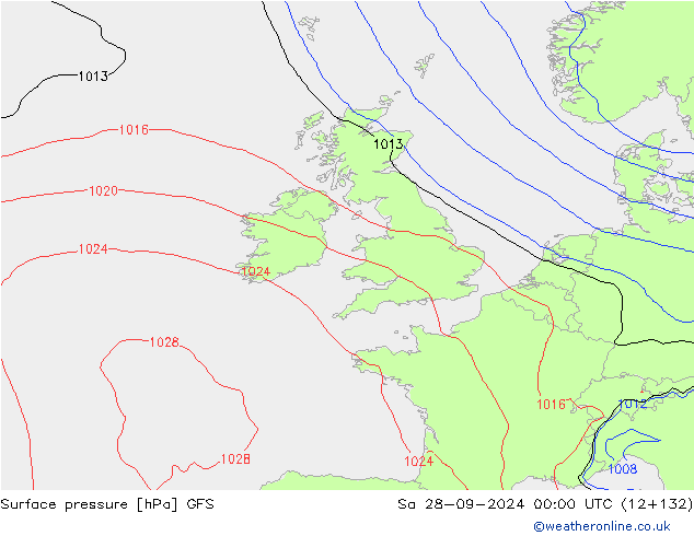 GFS: sam 28.09.2024 00 UTC