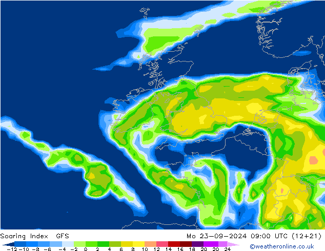 Soaring Index GFS Seg 23.09.2024 09 UTC