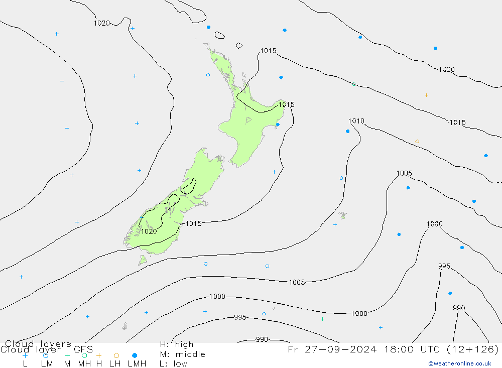 Cloud layer GFS  27.09.2024 18 UTC