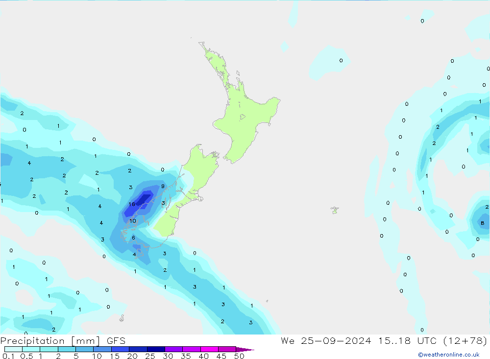 Precipitation GFS We 25.09.2024 18 UTC