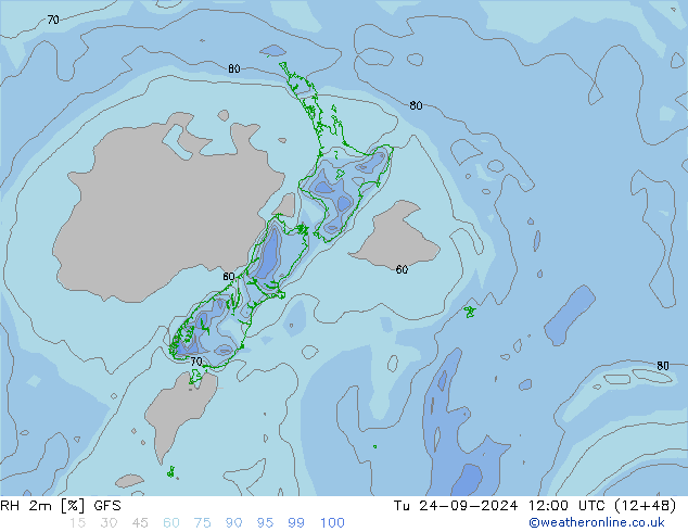 RV 2m GFS di 24.09.2024 12 UTC