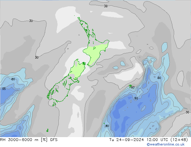 RV 3000-6000 m GFS di 24.09.2024 12 UTC