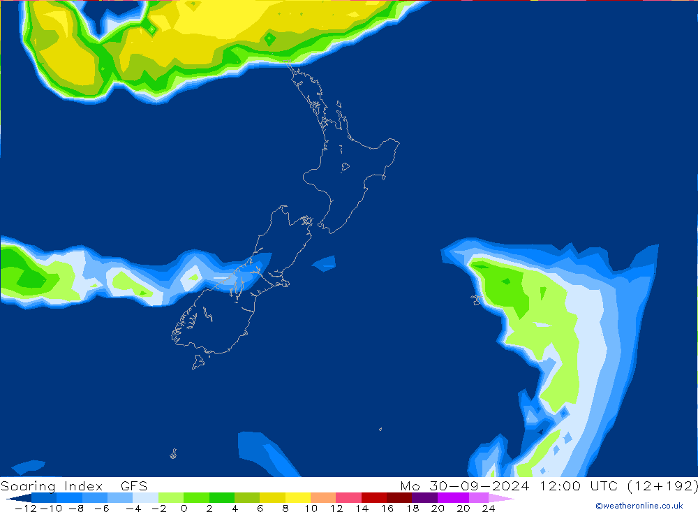 Soaring Index GFS Mo 30.09.2024 12 UTC