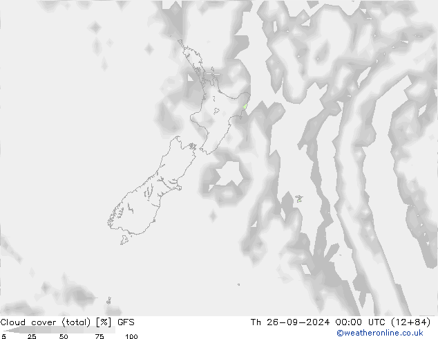 Bewolking (Totaal) GFS do 26.09.2024 00 UTC