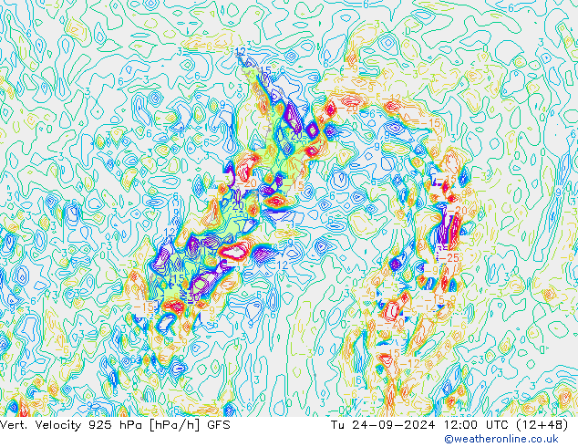 Vert. snelheid 925 hPa GFS di 24.09.2024 12 UTC