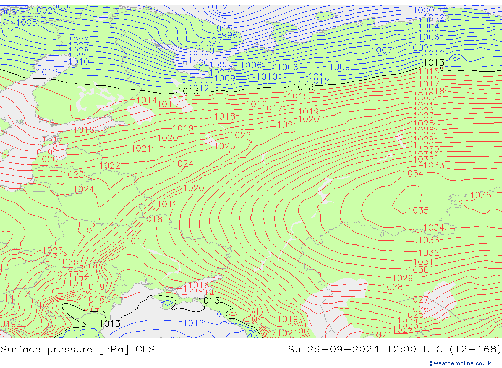 GFS: Вс 29.09.2024 12 UTC