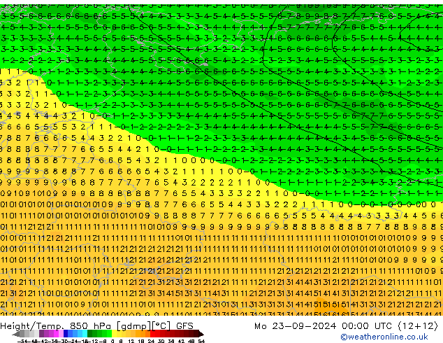 Z500/Rain (+SLP)/Z850 GFS Mo 23.09.2024 00 UTC