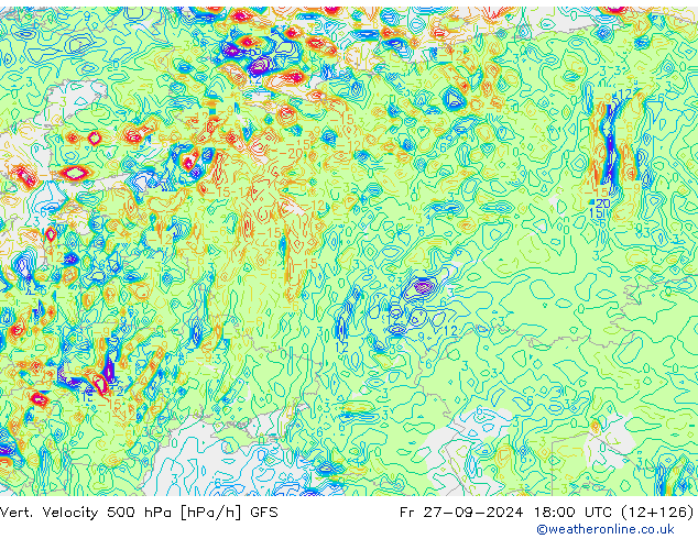 Vert. Velocity 500 hPa GFS Pá 27.09.2024 18 UTC