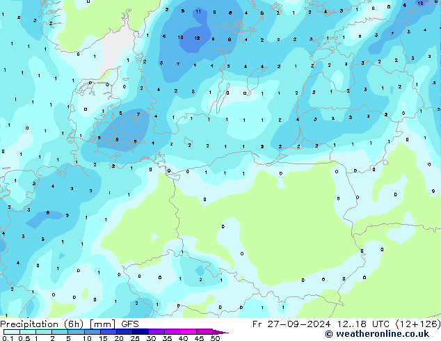 Z500/Rain (+SLP)/Z850 GFS Pá 27.09.2024 18 UTC