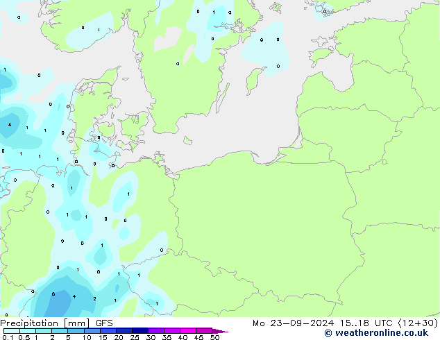 Précipitation GFS lun 23.09.2024 18 UTC