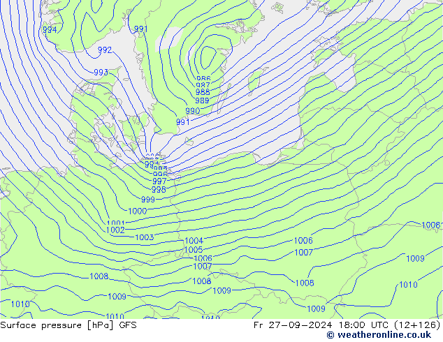 GFS: ven 27.09.2024 18 UTC