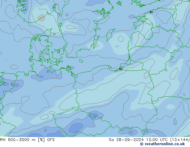 RH 600-3000 m GFS So 28.09.2024 12 UTC