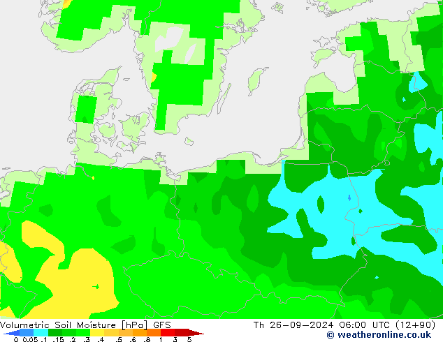 Volumetric Soil Moisture GFS Th 26.09.2024 06 UTC