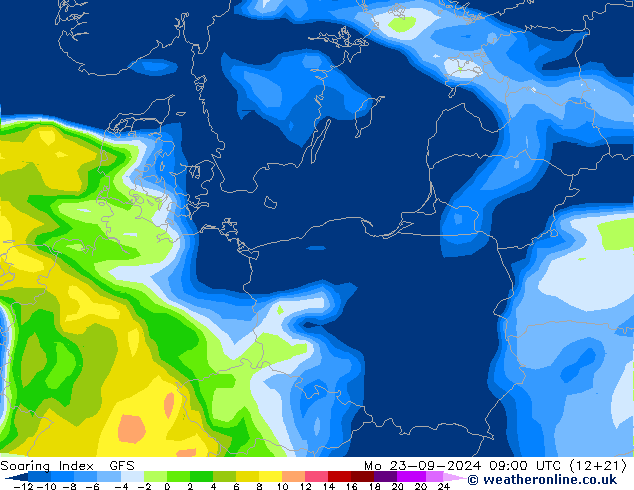 Soaring Index GFS Seg 23.09.2024 09 UTC