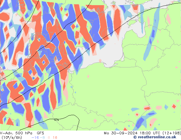 V-Adv. 500 hPa GFS Mo 30.09.2024 18 UTC