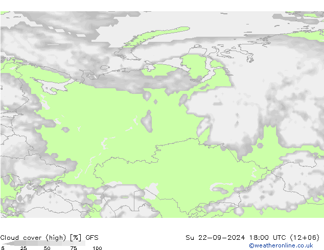 Cloud (high,middle,low) GFS Su 22.09.2024 18 UTC