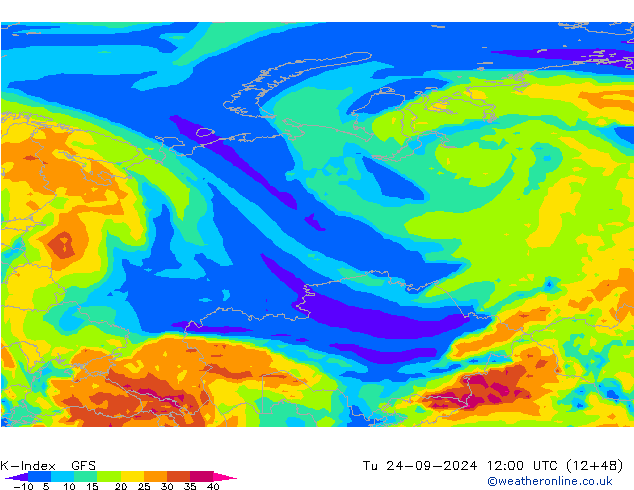 K-Index GFS Di 24.09.2024 12 UTC