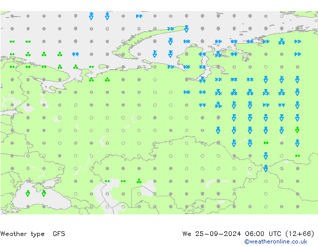 Weather type GFS We 25.09.2024 06 UTC