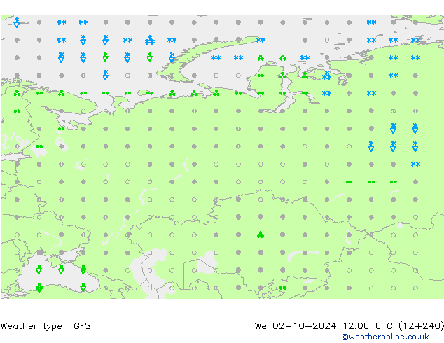 Weather type GFS We 02.10.2024 12 UTC