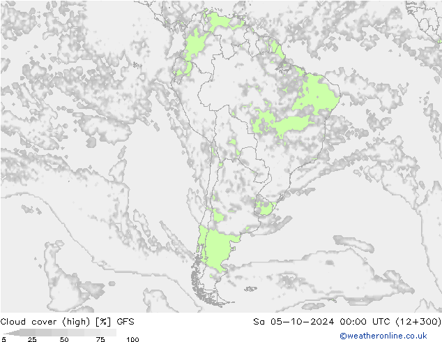 облака (средний) GFS сб 05.10.2024 00 UTC