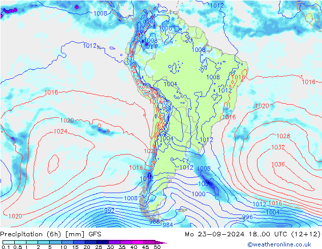 Z500/Rain (+SLP)/Z850 GFS Mo 23.09.2024 00 UTC