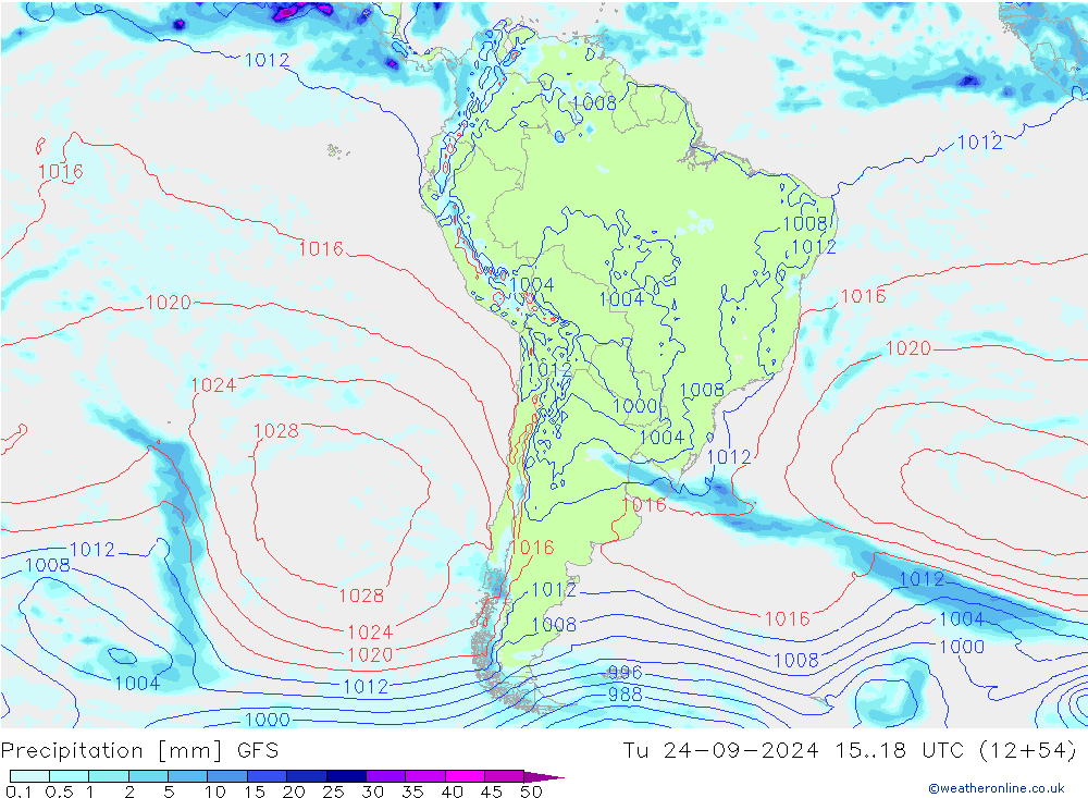 Precipitation GFS Tu 24.09.2024 18 UTC