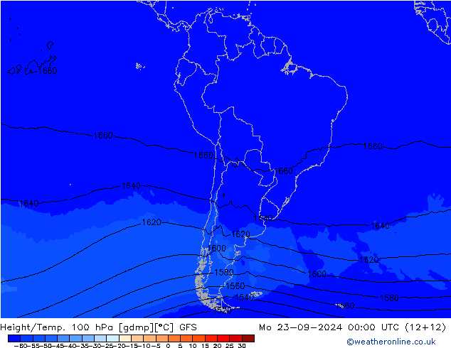 Geop./Temp. 100 hPa GFS lun 23.09.2024 00 UTC