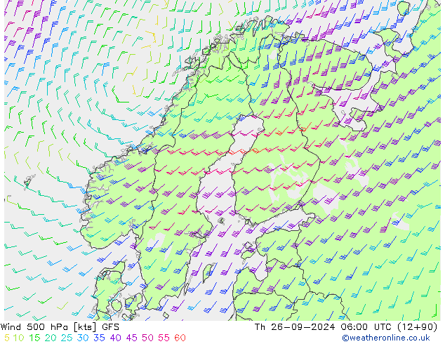  500 hPa GFS  26.09.2024 06 UTC