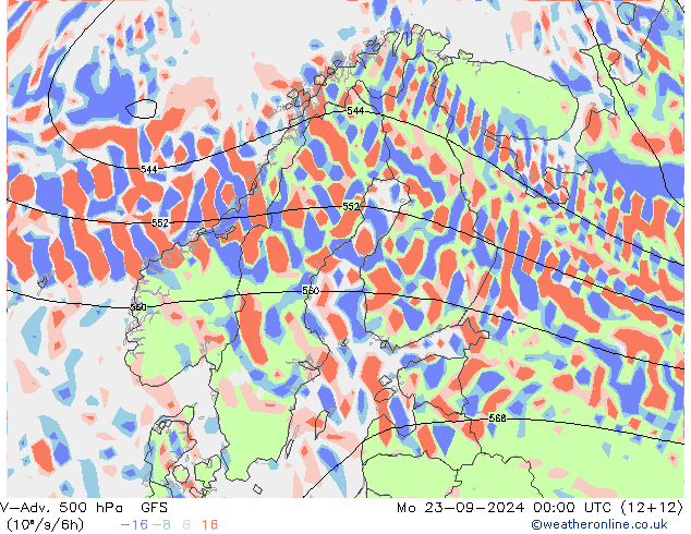 V-Adv. 500 hPa GFS Seg 23.09.2024 00 UTC