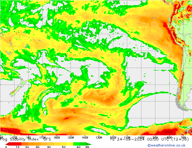 Fog Stability Index GFS Ter 24.09.2024 00 UTC