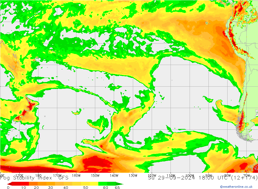 Fog Stability Index GFS dim 29.09.2024 18 UTC