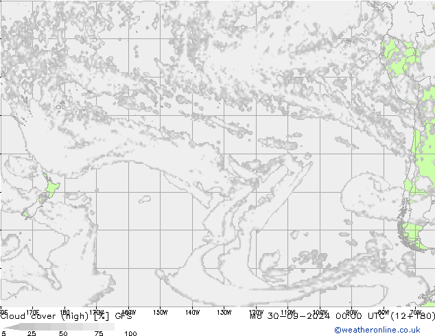 Wolken (hohe) GFS Mo 30.09.2024 00 UTC