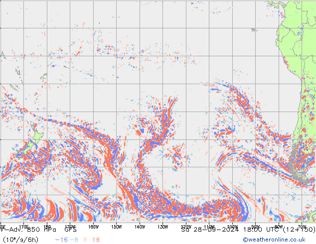 V-Adv. 850 hPa GFS Sa 28.09.2024 18 UTC