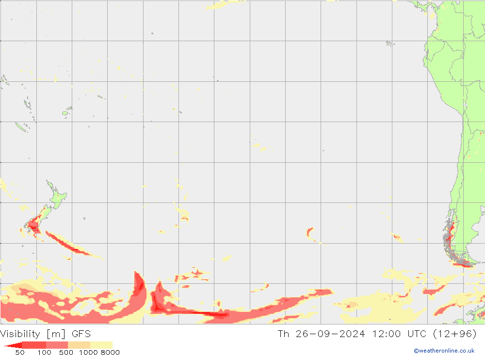 Visibility GFS Th 26.09.2024 12 UTC