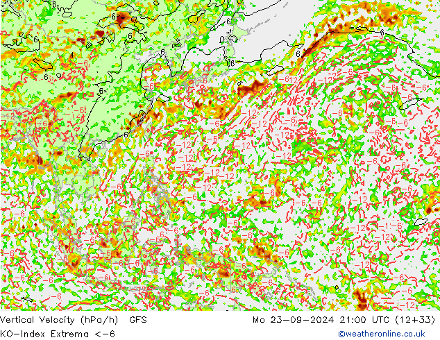 Convection-Index GFS  23.09.2024 21 UTC