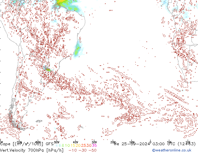 Cape GFS We 25.09.2024 03 UTC