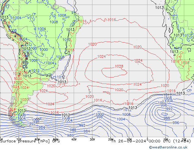 GFS: gio 26.09.2024 00 UTC