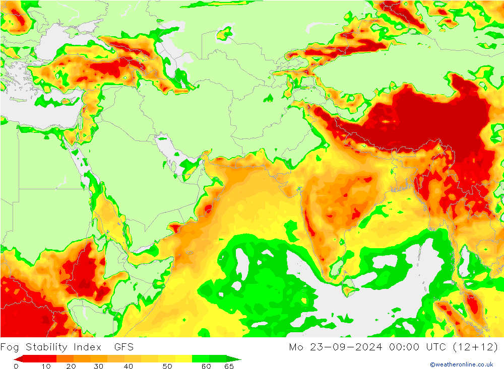 Fog Stability Index GFS Сентябрь 2024