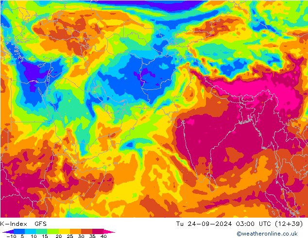 K-Index GFS di 24.09.2024 03 UTC