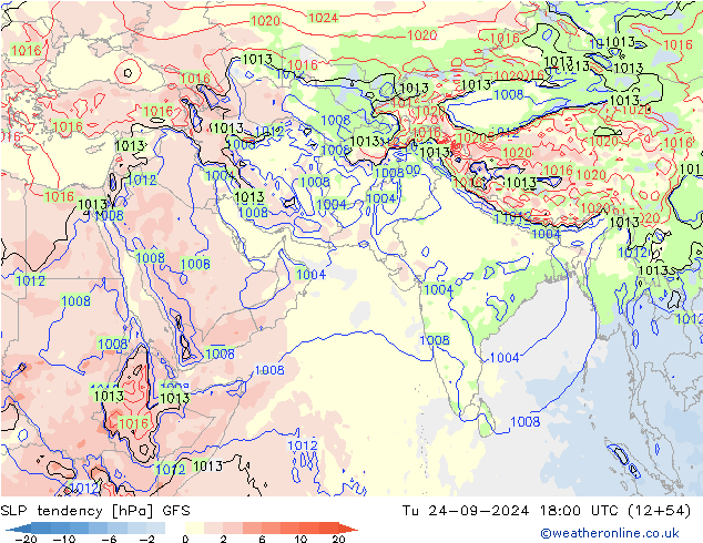 SLP tendency GFS Tu 24.09.2024 18 UTC