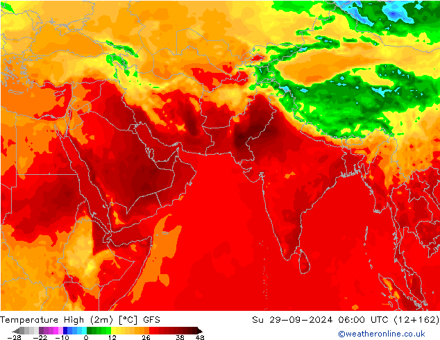 Max.  (2m) GFS  29.09.2024 06 UTC