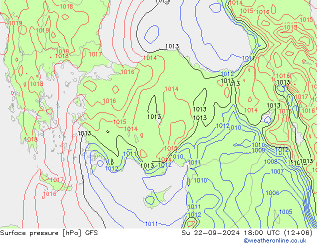 GFS: Paz 22.09.2024 18 UTC