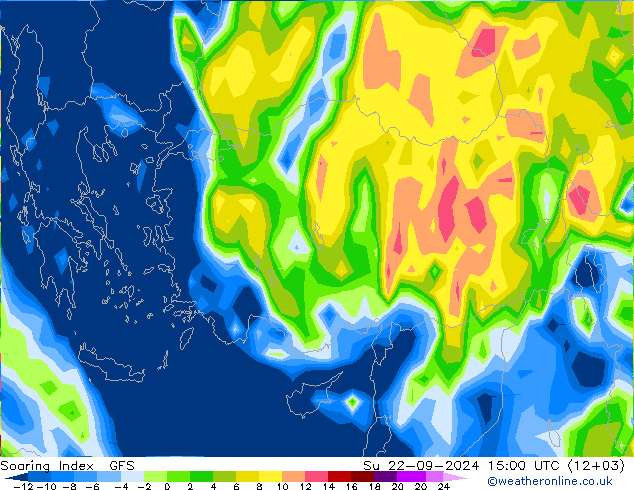 Soaring Index GFS Вс 22.09.2024 15 UTC