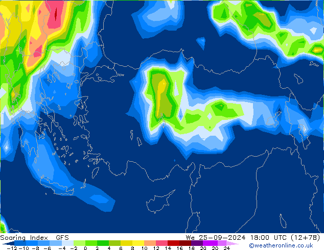 Soaring Index GFS Qua 25.09.2024 18 UTC