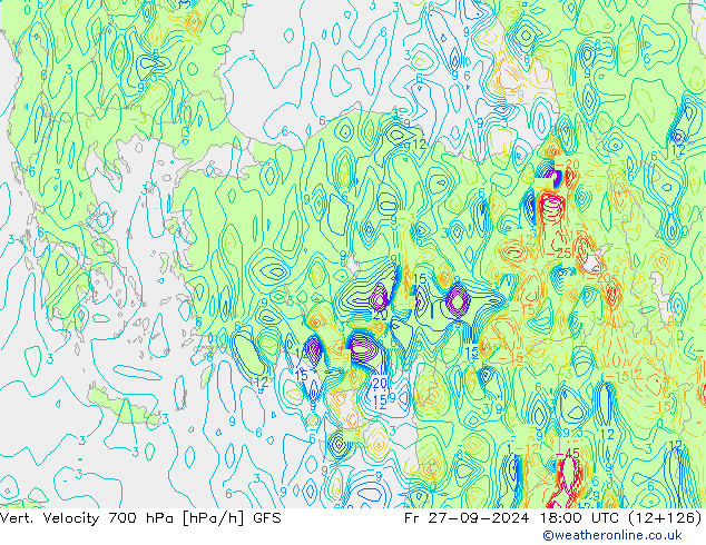 Vert. Velocity 700 hPa GFS Fr 27.09.2024 18 UTC