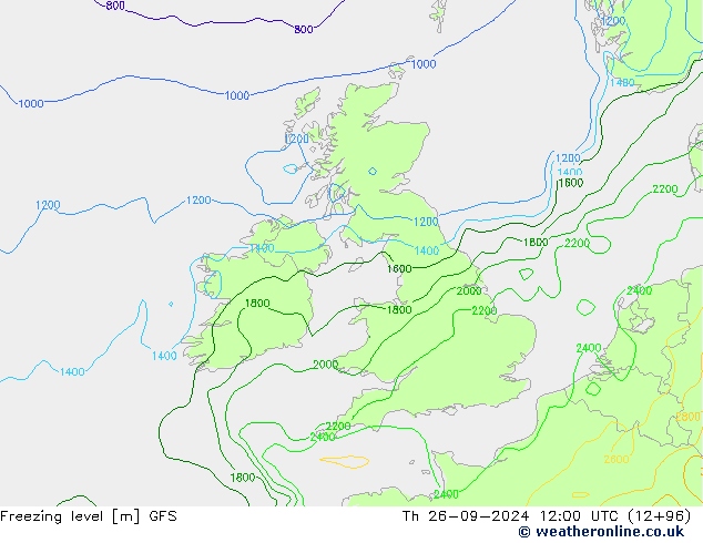 Donma Seviyesi GFS Per 26.09.2024 12 UTC